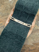 Vintage French Beaded Shoe Clip Black Embossed Leather Snap Closure Bracelet