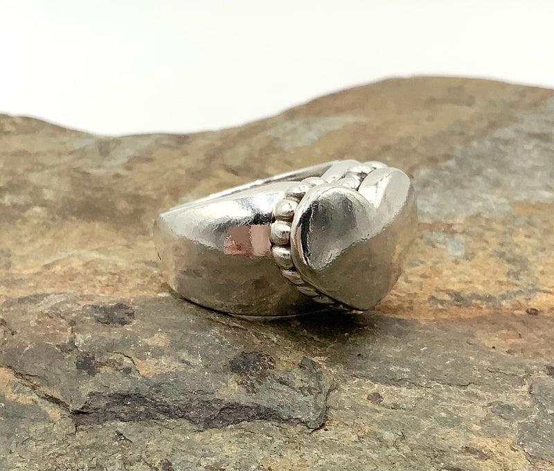 Sterling Puffy Heart Ring