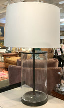 Regina Andrew Glass Cannister Style Lamp with White Shade
