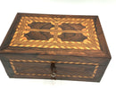 Antique Sewing/Jewel Box with Marquetry Inlay