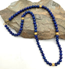 14kt Gold & Lapis Beaded Necklace
