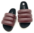 ROAM Wine Vegan Lea Puffy Slide Sandal 36