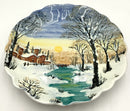Italian Pottery Plate with Winter Scene