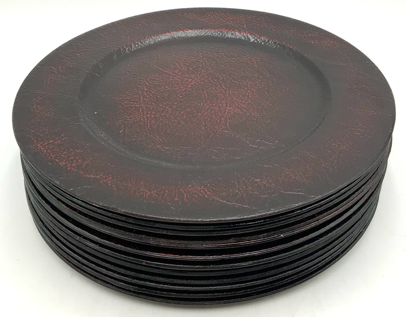 Set/12 Pier 1 Leather Look Chargers
