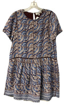 SEA New York Plum/Blue/White Print Drop Waist S/S Dress