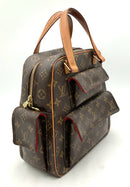 LOUIS VUITTON Vintage Monogram Canvas Leather Trim Excentricite Handbag