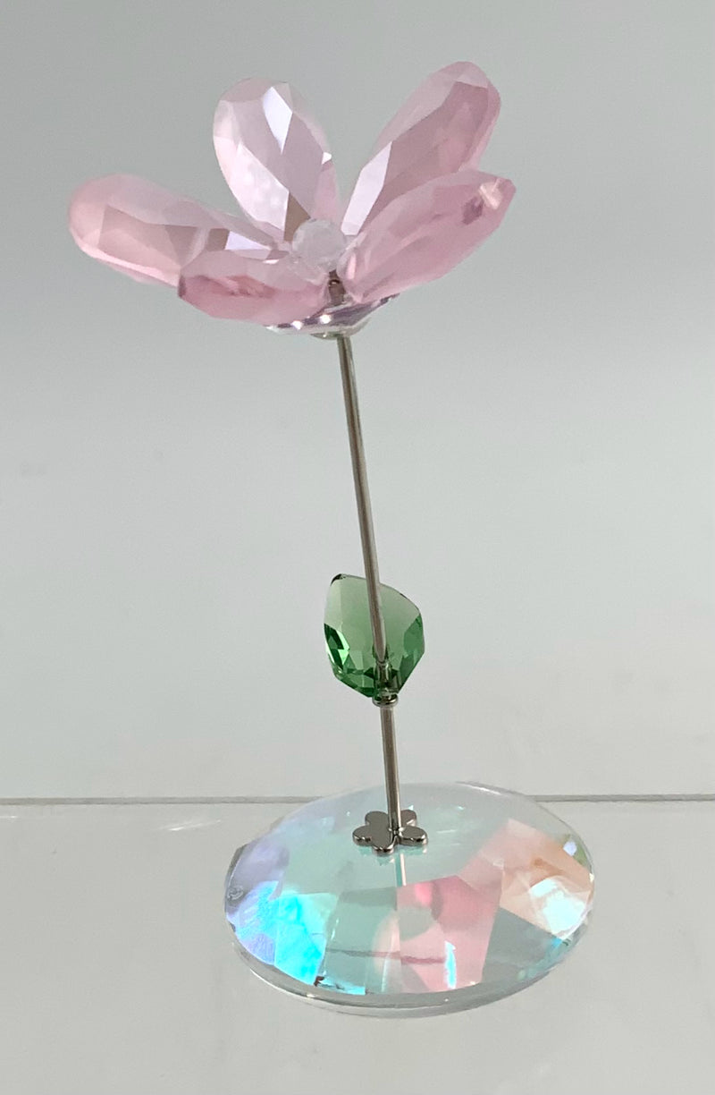 Swarovski Crystal Rocking Pink Flower Kay Rose