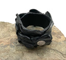 S. CARTER DESIGNS Sterling, Pave Diamond & Leather Bracelet