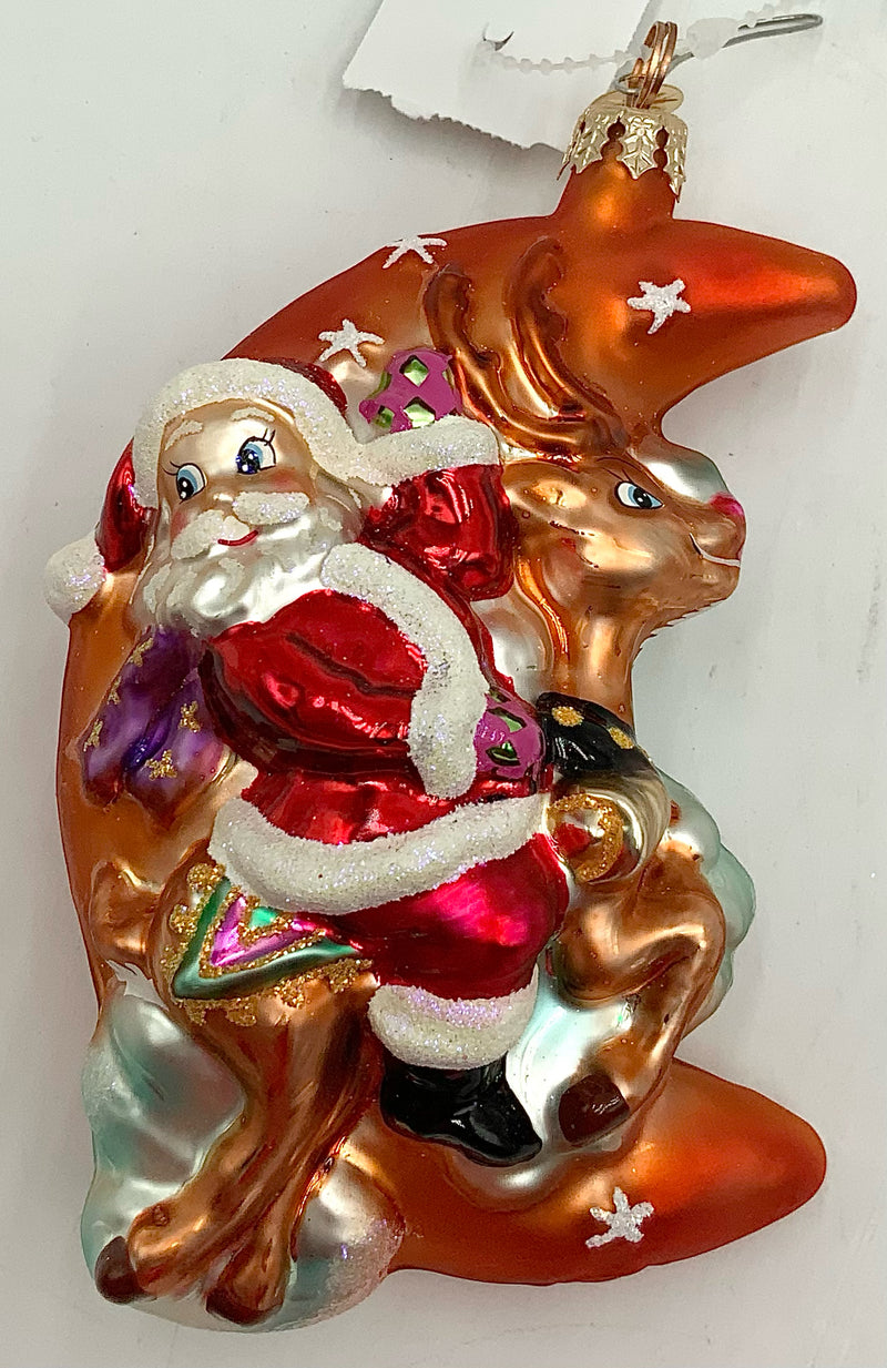 Radko Santa Moon Ornament