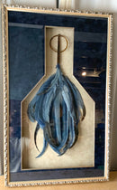 Antique Feather Fan in Shadowbox Frame