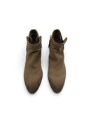 SAM EDELMAN Deep Taupe Suede Studded Paola Ankle Boots 9