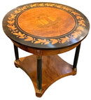 Round Foyer Table with Marquetry Inlay