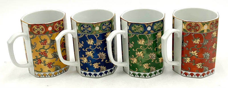 Set/4 Kanesho Japan Porcelain Coffee Mugs