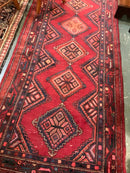 Dark Red Handmade Wool Runner