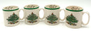 Set/4 England Spode Christmas Tree Mugs