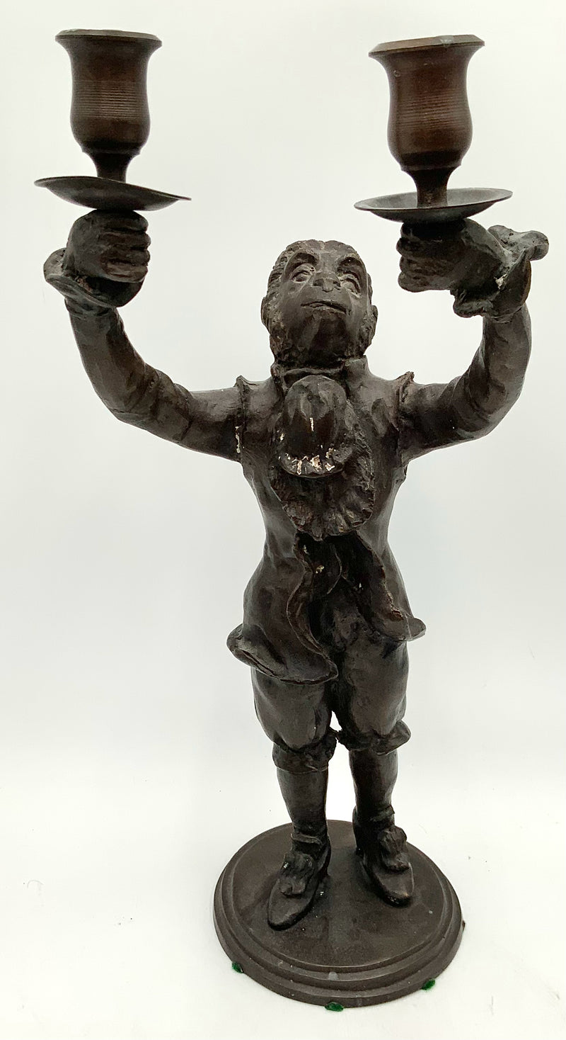 Department 56 Bronze Tone Metal Monkey Candleholder