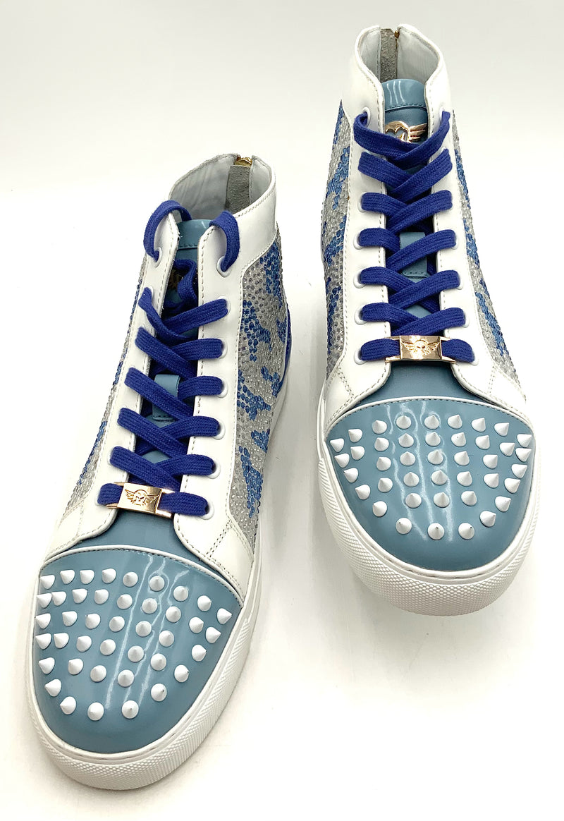 FERRARI MASSARI Lea "Lit Hustler Baby Blue" High Top Sneakers 11
