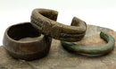 African Tribal Brass Cuff Bracelet Collection (3 Bracelets)