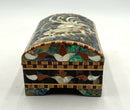 Mother of Pearl & Abalone Rooster Walnut Inlay Box