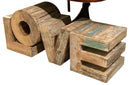 Set/4 Rustic Wood LOVE Tables