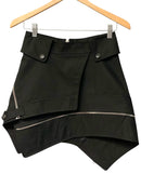 ALEXANDER WANG Black Deconstructed Trench Asymmetrical Skirt