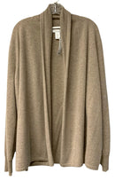 NORDSTROM Tan Shawl Collar L/S Open Cashmere Cardigan