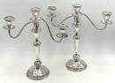 Pair of WALLACE Sterling Silver Convertible Three Arm Candelabras