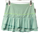 LUCKY IN LOVE Aqua/White Geo Print S/L Top & Tiered Athletic Skirt 2 PC