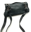 Hammitt Black Pebbled Gathered Leather Flap Adjustable Shoulder Bag