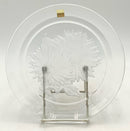 Set/12 Crystal Hoya Frosted Floral Salad Plates