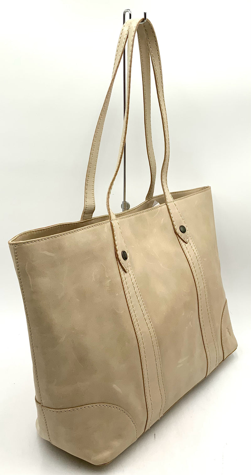 FRYE Oatmeal Distressed Lea "Melissa" Tote
