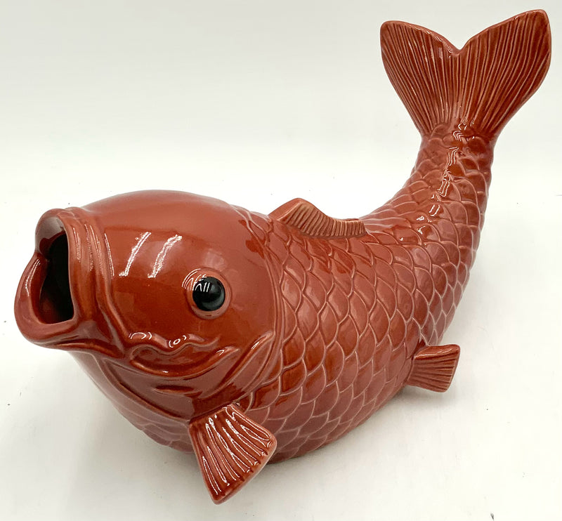 Ceramic Gurgle Fish with Terra Cotta Glaze