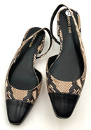 VERONICA BEARD Silver Leather Woven Penny Loafers 7