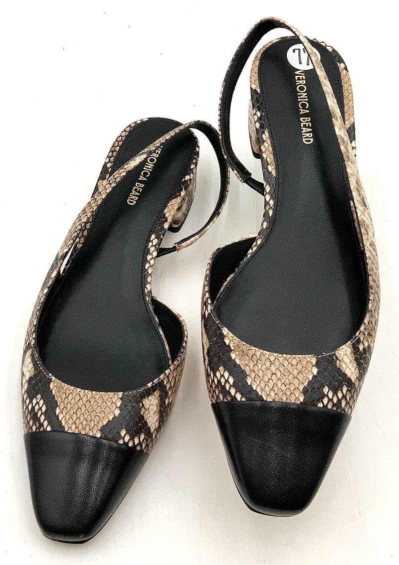 VERONICA BEARD Silver Leather Woven Penny Loafers 7