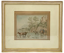Antique Thomas Rowlandson Pastoral Watercolor