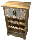 Carved Wood Wine Cabinet