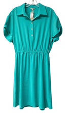 ESQUALO Turq Elastic Waist 1/4 B/D S/S Dress