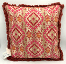 NEW Custom Throw Pillow with Ikat Motif