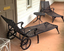 Pair of Gensun Cast Aluminum Chaise Lounges