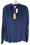 GHOST London Blue Ecovero Aimee L/S B/D Top