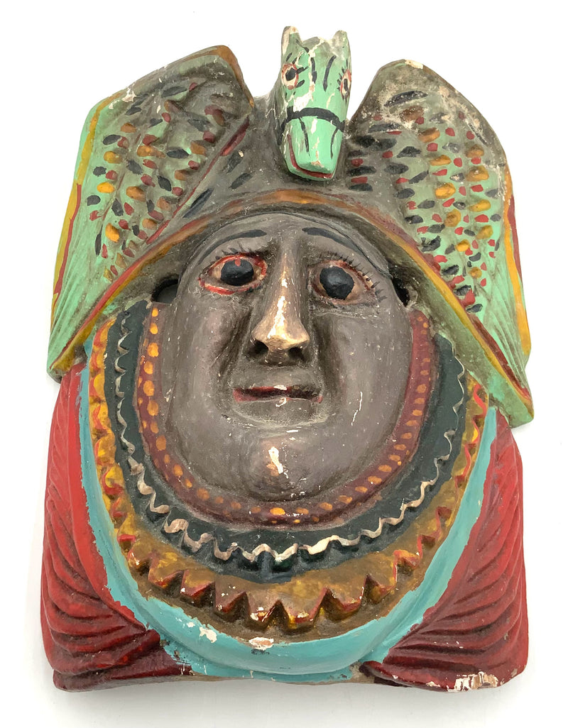 Vintage Carved Wood & Plaster Mask