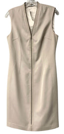 TAHARI Tan Zip Front S/L "Miri"  Dress