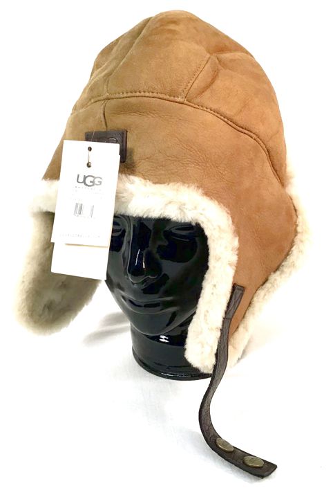 UGG Tan Dyed Sheepskin Shearling Trapper Hat