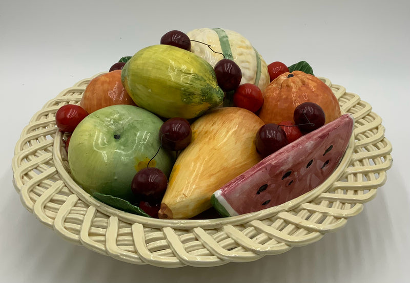 Vintage Italian Ceramic Fruit Bowl