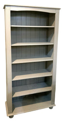 Six Shelf Bookcase with Gray Painted Finish