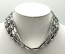 DOLCE & GABBANA Silvertone Wide Stud Choker Necklace
