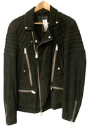 ALL SAINTS Washed Black Imara Suede Biker Jacket