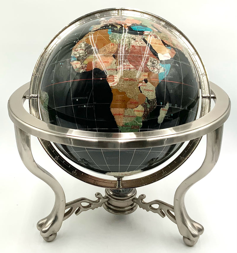 Semi Precious Gemstone Tabletop Globe