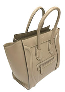 CELINE Souris Drummed Calfskin Micro Luggage Tote Bag