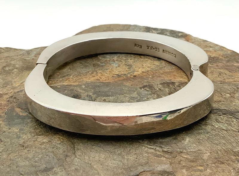 Taxco Sterling Modernist Hinged Bangle